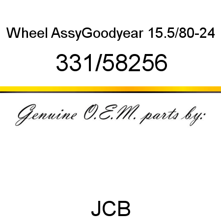 Wheel, Assy,Goodyear, 15.5/80-24 331/58256
