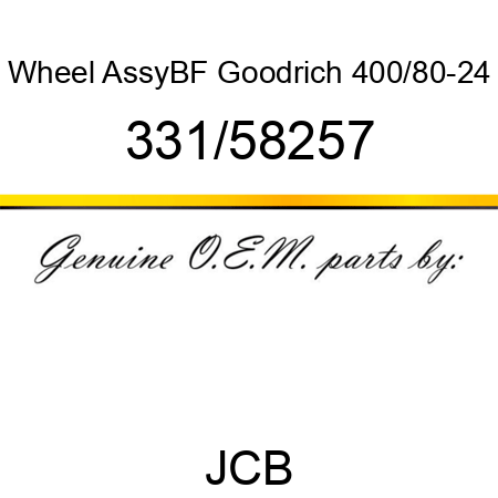 Wheel, Assy,BF Goodrich, 400/80-24 331/58257