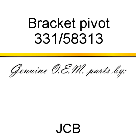 Bracket, pivot 331/58313