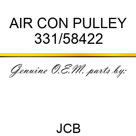 AIR CON PULLEY 331/58422