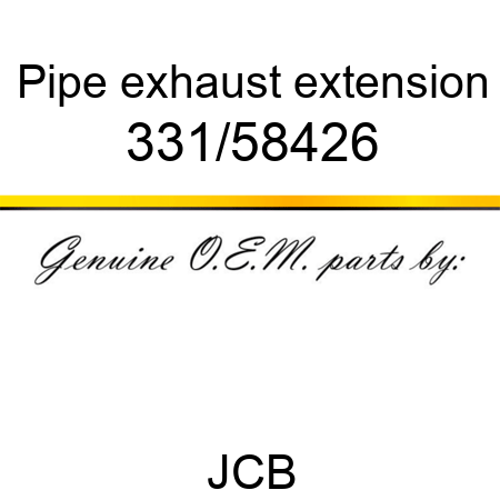 Pipe, exhaust extension 331/58426