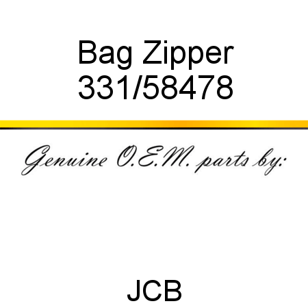 Bag, Zipper 331/58478