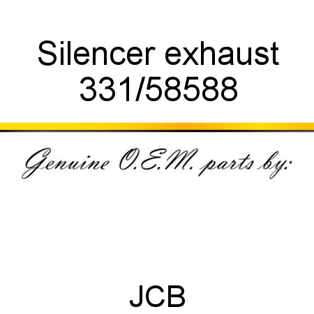 Silencer, exhaust 331/58588