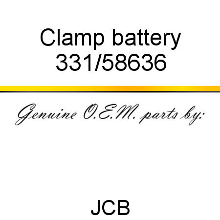 Clamp, battery 331/58636