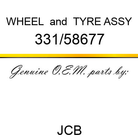 WHEEL & TYRE ASSY 331/58677