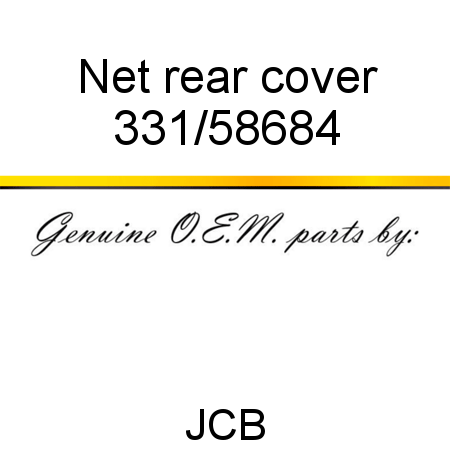 Net, rear cover 331/58684