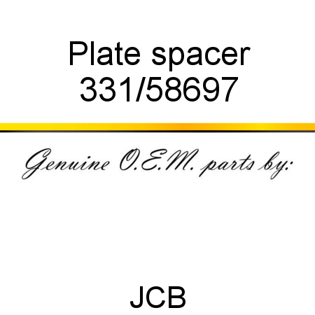 Plate, spacer 331/58697