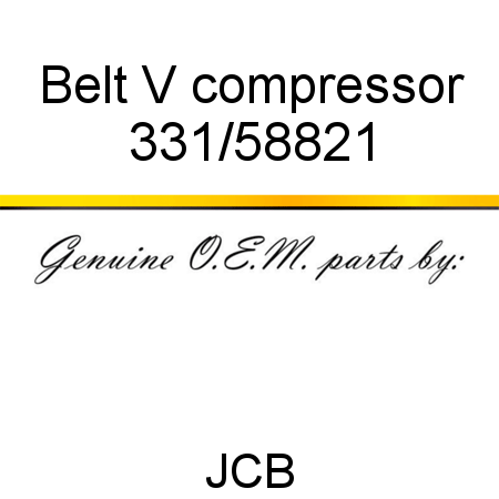 Belt, V compressor 331/58821