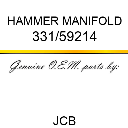 HAMMER MANIFOLD 331/59214