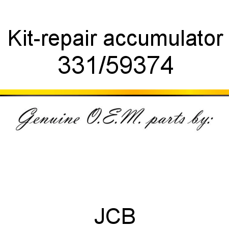 Kit-repair, accumulator 331/59374