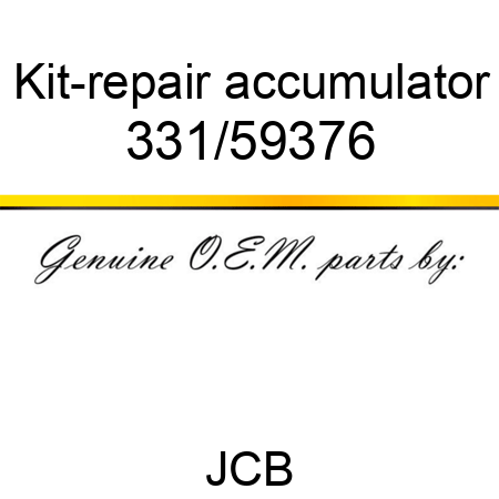 Kit-repair, accumulator 331/59376