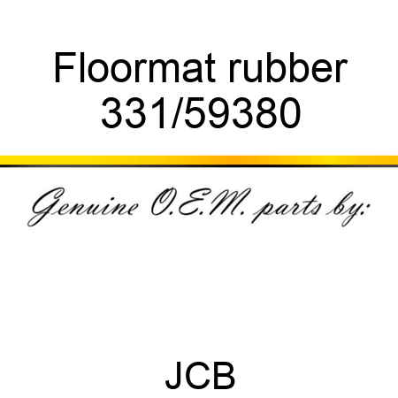 Floormat, rubber 331/59380