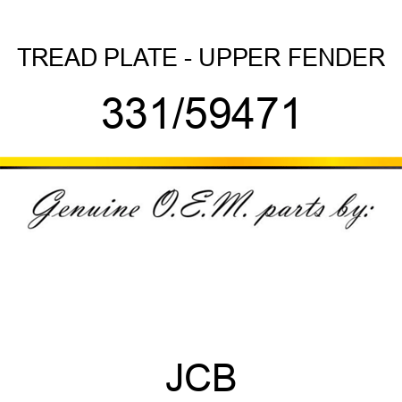 TREAD PLATE - UPPER FENDER 331/59471