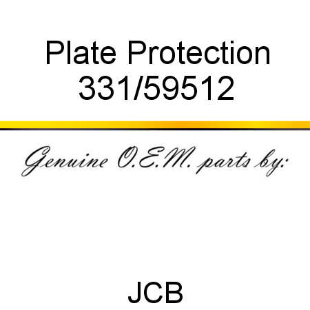 Plate, Protection 331/59512