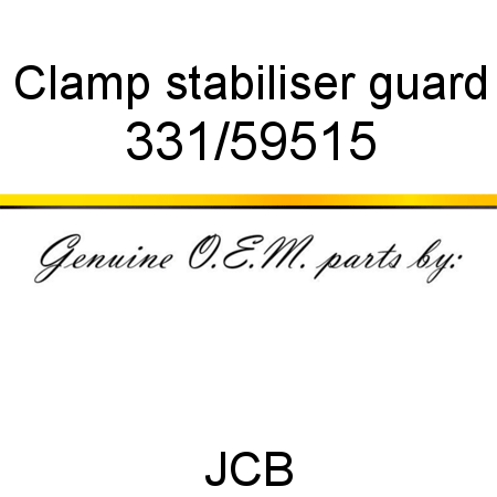 Clamp, stabiliser guard 331/59515