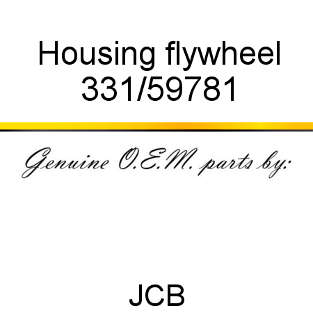 Housing, flywheel 331/59781