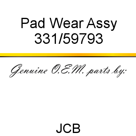 Pad, Wear Assy 331/59793