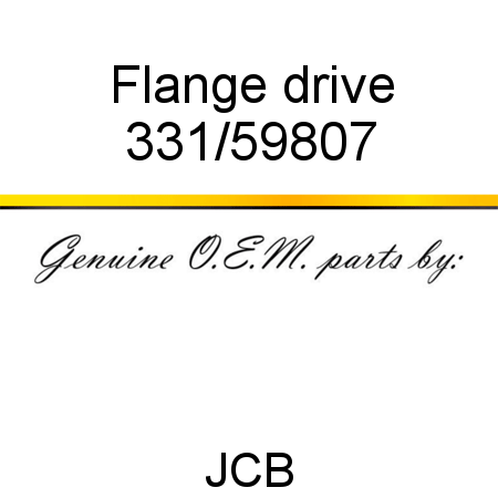 Flange, drive 331/59807