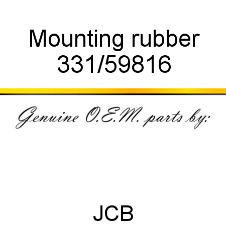 Mounting, rubber 331/59816