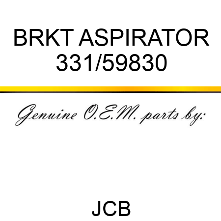 BRKT ASPIRATOR 331/59830