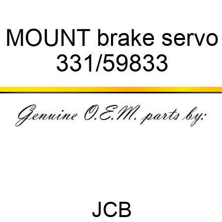 MOUNT brake servo 331/59833
