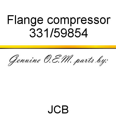 Flange, compressor 331/59854