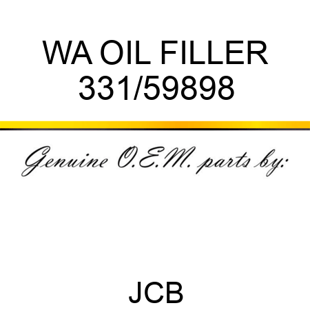 WA OIL FILLER 331/59898