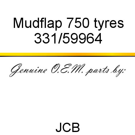 Mudflap, 750 tyres 331/59964