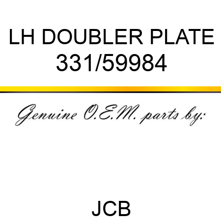 LH DOUBLER PLATE 331/59984