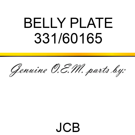 BELLY PLATE 331/60165
