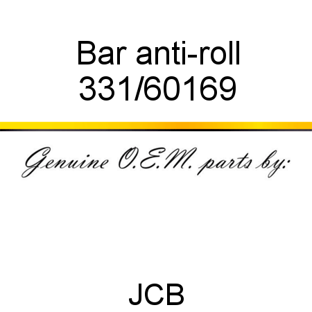 Bar, anti-roll 331/60169