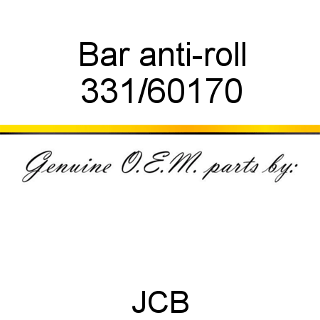 Bar, anti-roll 331/60170