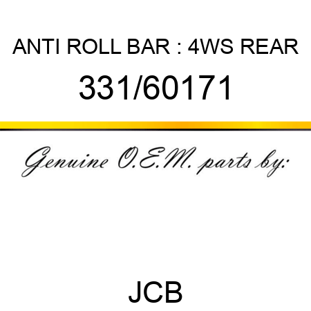 ANTI ROLL BAR : 4WS REAR 331/60171