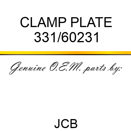 CLAMP PLATE 331/60231