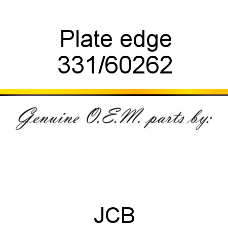 Plate, edge 331/60262