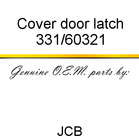 Cover, door latch 331/60321