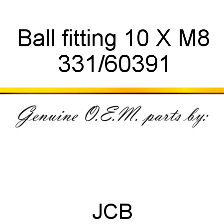 Ball, fitting 10 X M8 331/60391