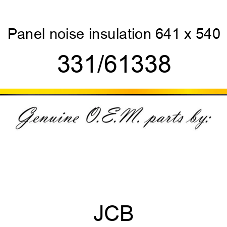 Panel, noise insulation, 641 x 540 331/61338