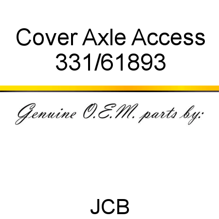 Cover, Axle Access 331/61893