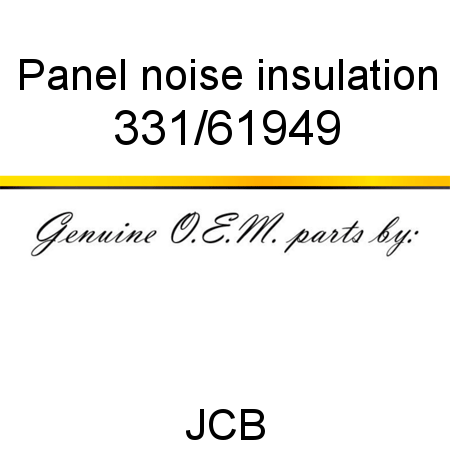 Panel, noise insulation 331/61949