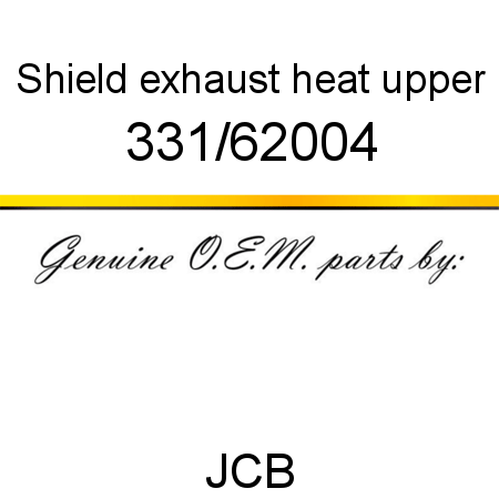 Shield, exhaust heat, upper 331/62004