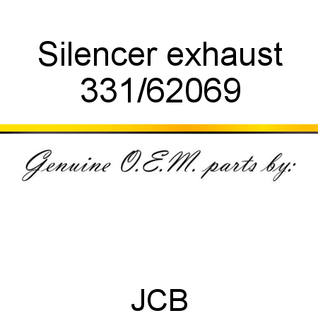 Silencer, exhaust 331/62069