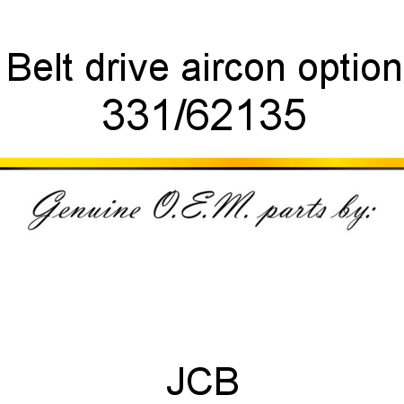 Belt, drive, aircon option 331/62135