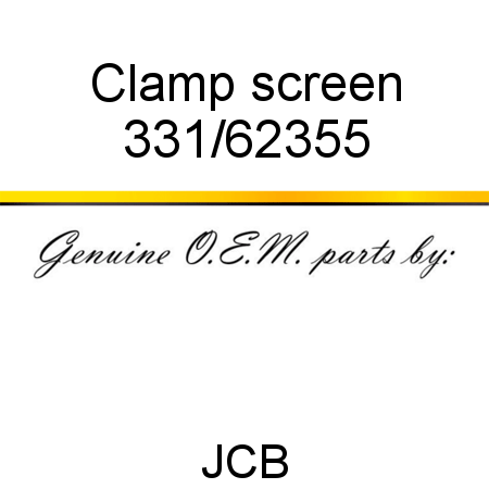 Clamp, screen 331/62355