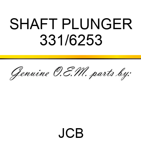 SHAFT PLUNGER 331/6253