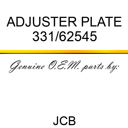 ADJUSTER PLATE 331/62545
