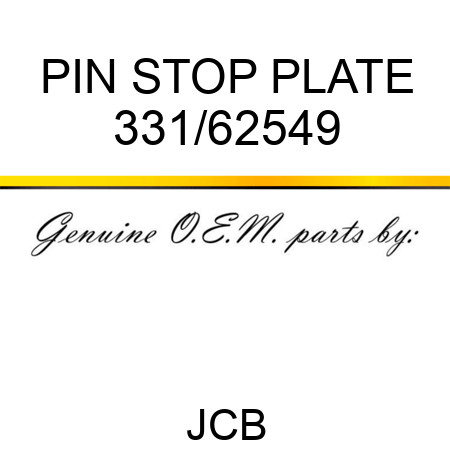 PIN STOP PLATE 331/62549