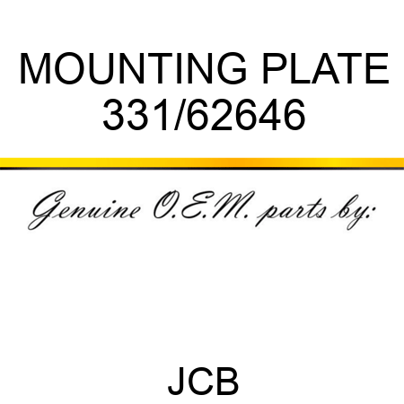 MOUNTING PLATE 331/62646