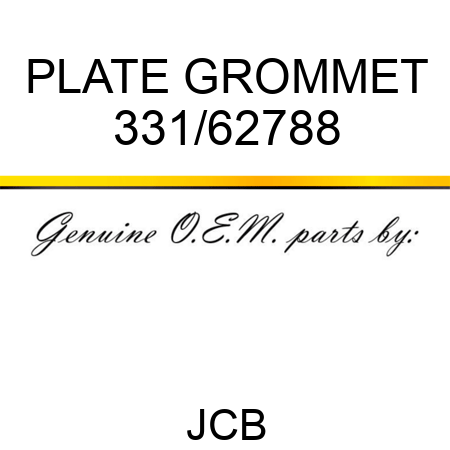 PLATE, GROMMET 331/62788
