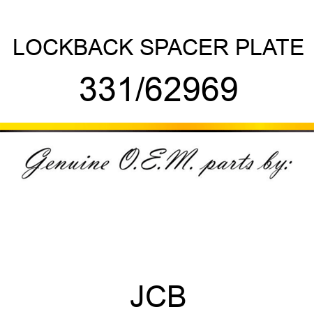 LOCKBACK SPACER PLATE 331/62969